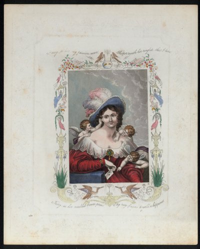 Krásná žena obklopená vílami (barva litho) od English School