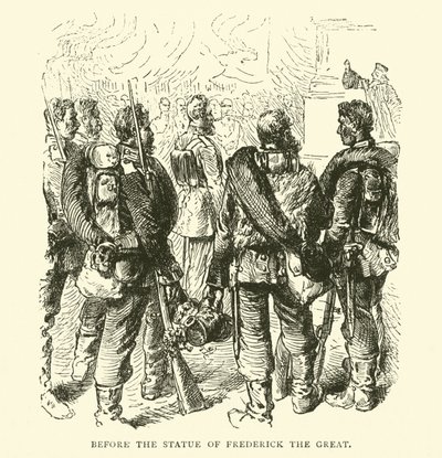 Před sochou Fridricha Velikého, květen 1871 od English School