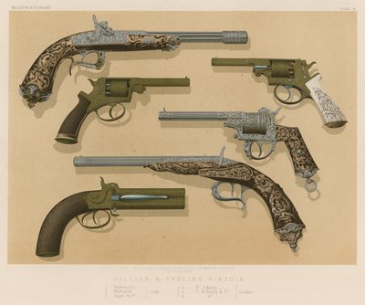 Belgické a anglické pistole od English School