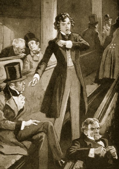 Benjamin Disraeli přednesl svůj první projev ve sněmovně od English School