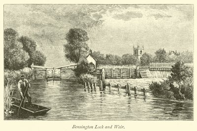 Bensington Lock and Weir od English School