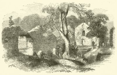 Bindon Abbey (rytina) od English School