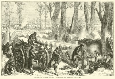 Bivak vojáků generála Ducrotsa v lese Vincennes, říjen 1870 od English School