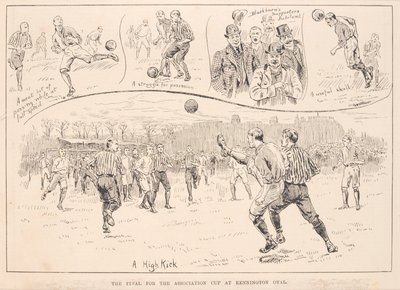 Blackburn Rovers vs. Nottingham County, z The Illustrated Sporting and Dramatic News, 23. března 1891 od English School
