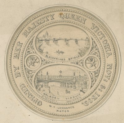 Blackfriars Bridge a Holborn viadukt od English School