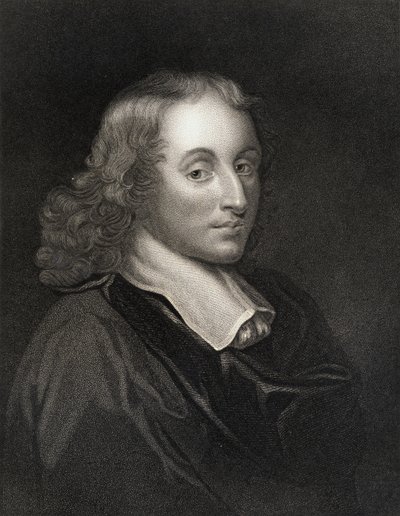 Blaise Pascal (1623-62) z knihy Galerie portrétů, vydané v roce 1833 od English School