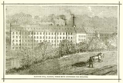 Blantyre Mill, Glasgow, kde byl zaměstnán David Livingstone od English School