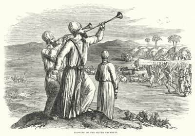 Blowing of the Silver Trumpets (rytina) od English School