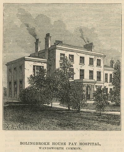 Nemocnice Bolingbroke House Pay Hospital, Wandsworth Common, Londýn od English School