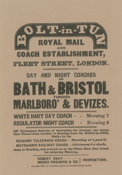 Bolt-in-Tun Royal Mail and Coach Establishment od English School