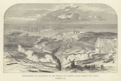 Bombardování Sevastopolu britskými a francouzskými spojeneckými armádami a flotilami, 17. října 1854 od English School