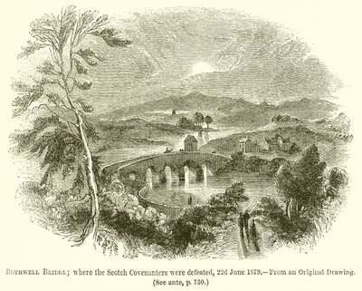 Bothwellův most; kde byli skotští Covenanters poraženi, 22. června 1679 od English School