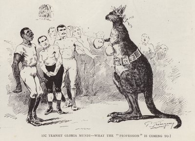 Boxerský klokan (litho) od English School