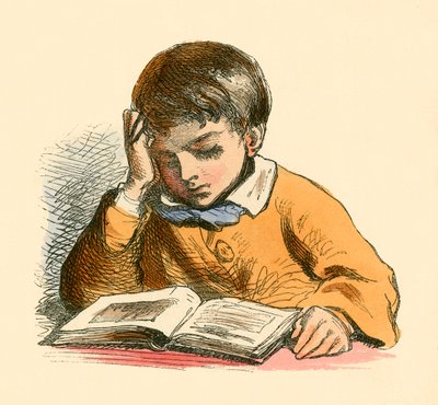 Chlapec čte od English School