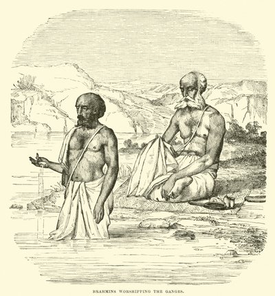 Brahmani uctívající Gangu od English School