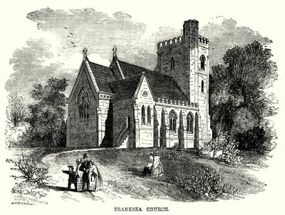 Branksea Church (rytina) od English School