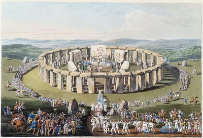 Bretaňský festival na megalitickém poli (s dolmeny a menhiry) - v „“ Keltech a Gótech, zvycích obyvatel Britských ostrovů z počátku 6. století a Gótských národů na západním pobřeží Baltského moře“ od S.R. Meyrick a Ch. Kovář od English School