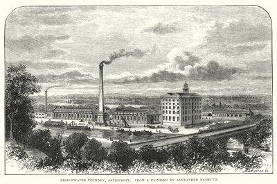 Bridgewater Foundry, Patricroft (rytina) od English School