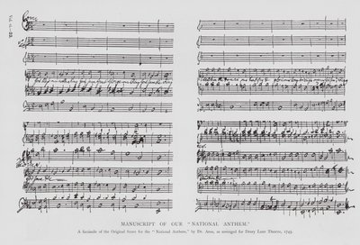 Britische Nationalhymne, aufgeführt im Drury Lane Theatre von English School