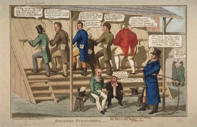 Brixton Purgatory, 1822 (ručně kolorovaný lept) od English School