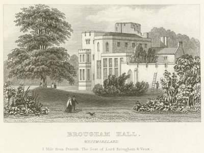 Brougham Hall, Westmoreland (rytina) od English School