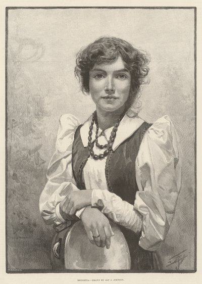Brunetta (rytina) od English School