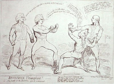 Brunswick Triumphan! vydal J. Aitken v roce 1789 (lept) od English School