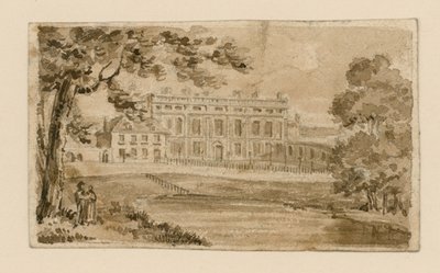 Buckingham House, St Jamess Park (wc na papíře) od English School