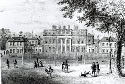 Buckinghamský dům v roce 1775, ze „Starého a Nového Londýna: svazek 4“, kolem roku 1878 od English School