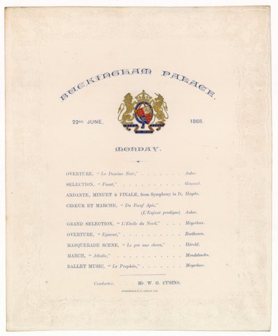 Koncert v Buckinghamském paláci, 22. června 1868 od English School