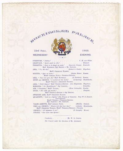 Koncert v Buckinghamském paláci, 23. června 1869 od English School