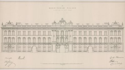Buckinghamský palác, průčelí východní fronty od English School