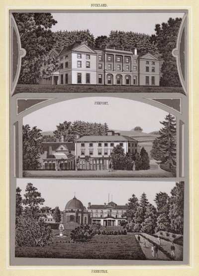 Buckland; Penpont; Pennoyre (litho) od English School