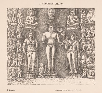 Buddhistické litanie, z jeskynních chrámů Indie od Jamese Fergussona a J. Burgesse od English School