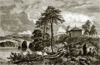 Chrám Buriat na jezeře Ikeugun, Mongolsko od English School