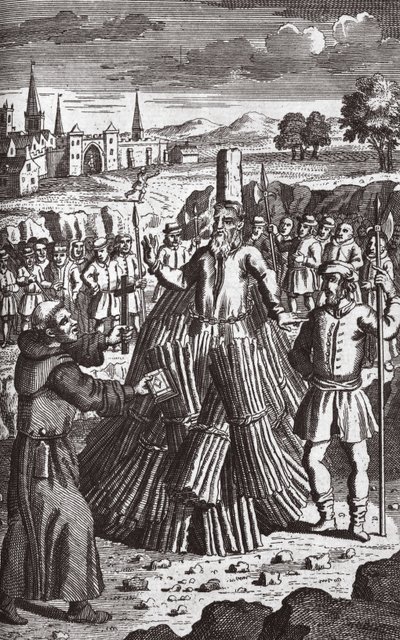 Märtyrerverbrennung, Illustration aus 