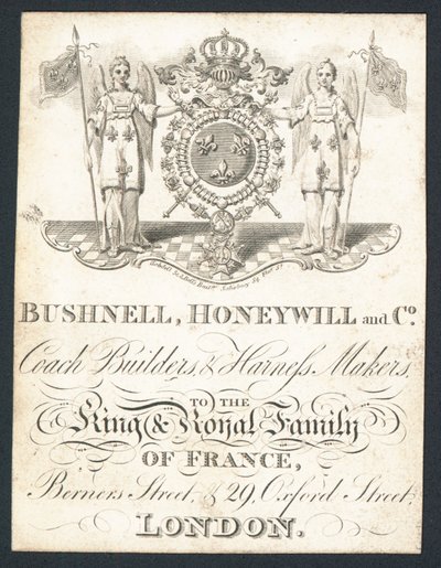 Bushnell, Honeywell and Co, stavitelé autobusů a výrobci postrojů, vizitka od English School
