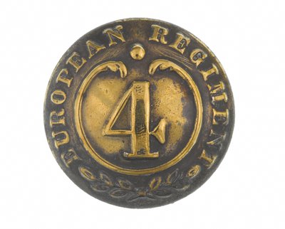 Button, jiné hodnosti, 4. bengálský evropský pluk, 1855-1861. od English School