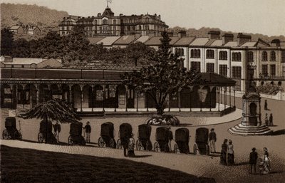 Buxton: Horké lázně a kolonáda (litho) od English School