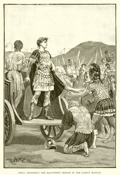 Caesar oslovuje legie Malcontent v Campus Martius od English School