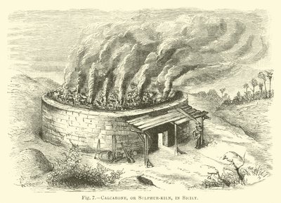 Calcarone, nebo-li Sulphur-kiln, na Sicílii od English School