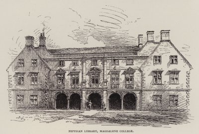 Cambridge: Pepysian Library, Magdalene College (lept) od English School