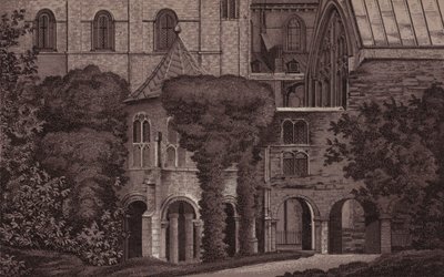 Canterbury: The Babtistry (litho) od English School