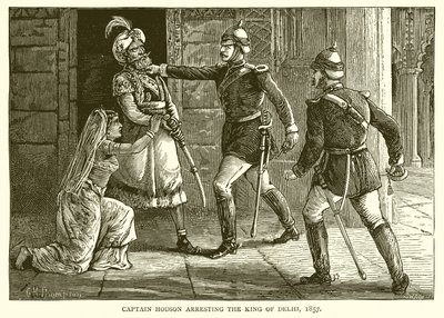 Kapitán Hodson zatýká krále Dillí, 1857 od English School