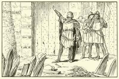 Kapitán Calais vítá Angličany (inkoust na papíře) od English School