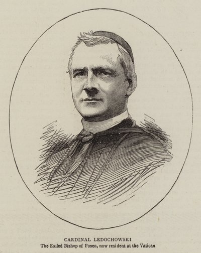 Kardinál Ledochowski (rytina) od English School
