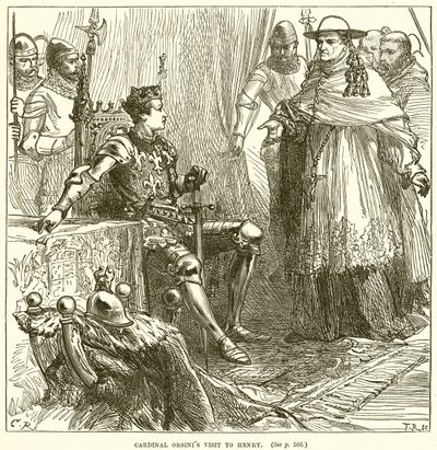 Kardinál Orsinis Návštěva u Henryho od English School