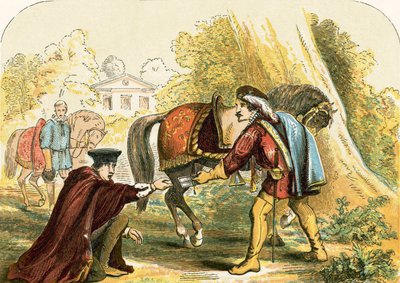 Kardinál Wolsey a králův posel od English School