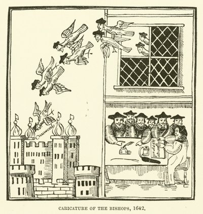 Karikatura biskupů, 1642 od English School