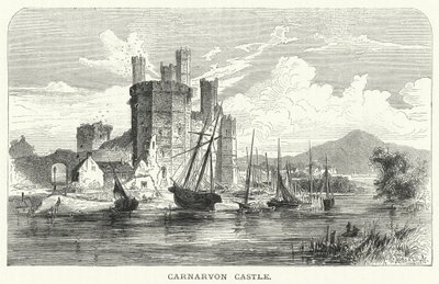 Hrad Carnarvon (rytina) od English School